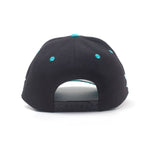 Embroidered Get Schwifty Curved Bill Cap, Black-turquoise