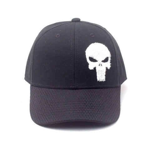 The Punisher Varsity Adjustable Cap, Black