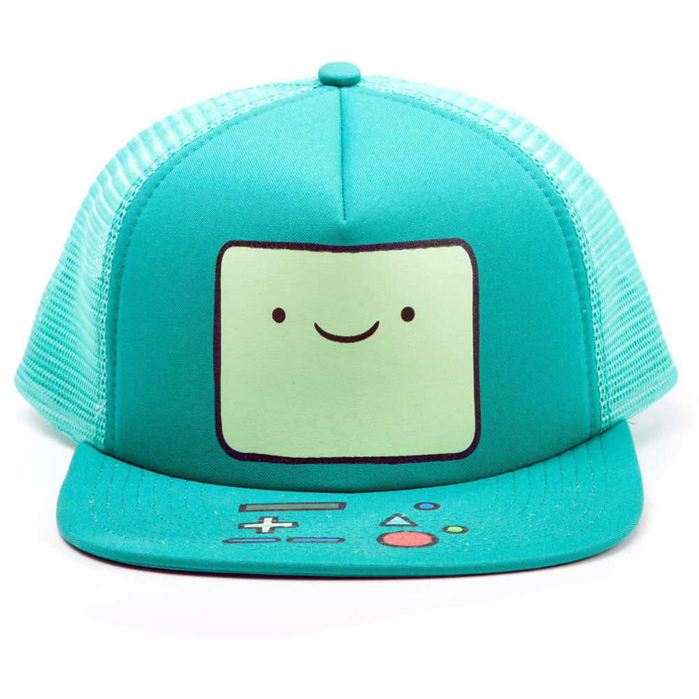 Beemo Video Game Console Face Trucker Snapback Baseball Cap, Turquoise