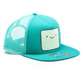 Beemo Video Game Console Face Trucker Snapback Baseball Cap, Turquoise