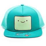 Beemo Video Game Console Face Trucker Snapback Baseball Cap, Turquoise