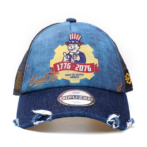 Vault 76 Vintage Trucker Cap, Blue