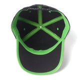 Green Classic Invader Patch Curved Bill Cap, Black-green