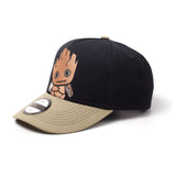 Guardians Of The Galaxy Vol.2 Kawaii Groot Patch Curved Bill Cap, Black-tan