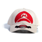 Super Mario Bros. Mario Cap Logo Adjustable Cap, Unisex, White