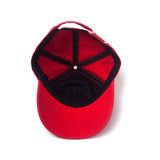 Deadpool Embroidered Eyes Stone Washed Denim Dad Cap, Red