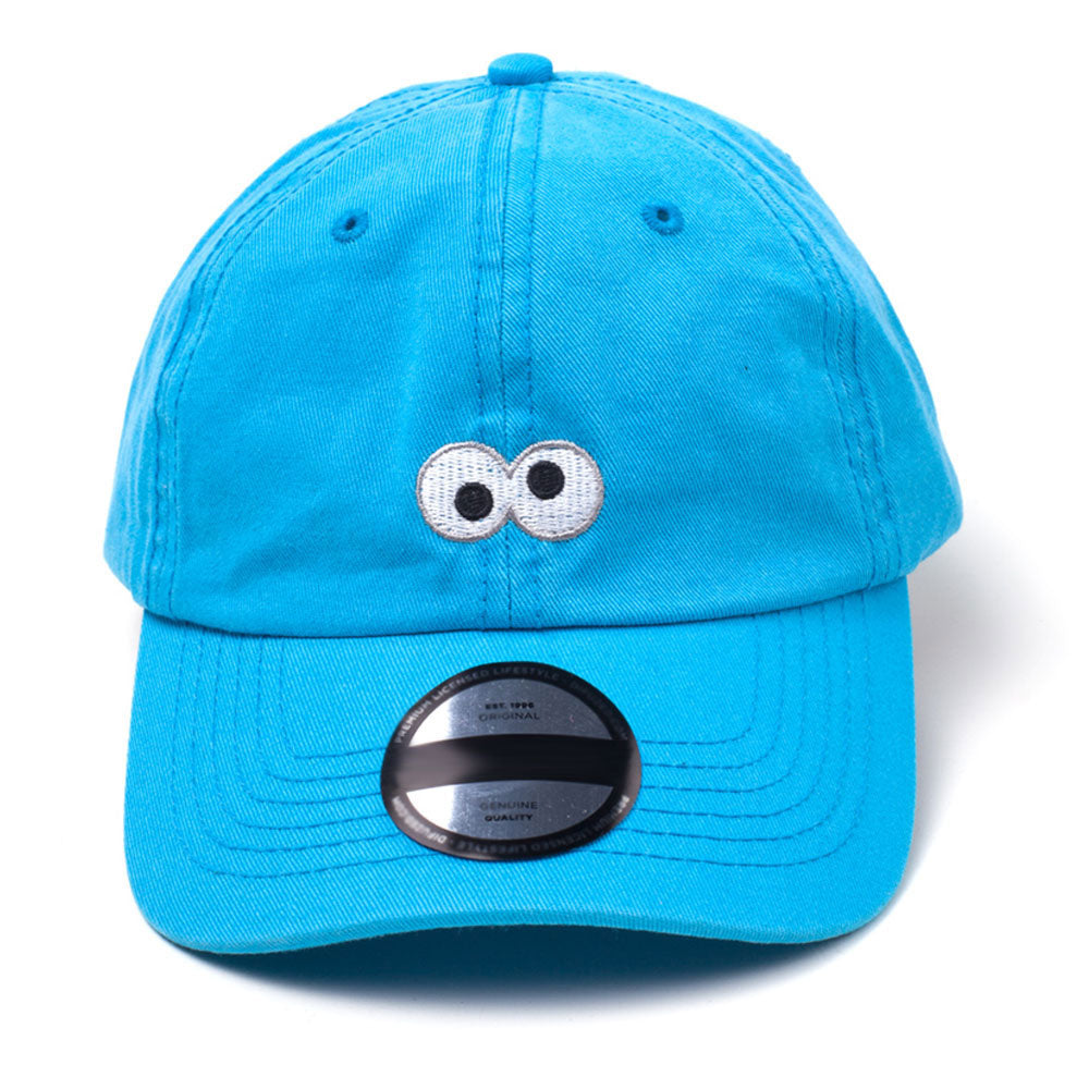 Cookie Monster Embroidered Eyes Dad Cap, Blue