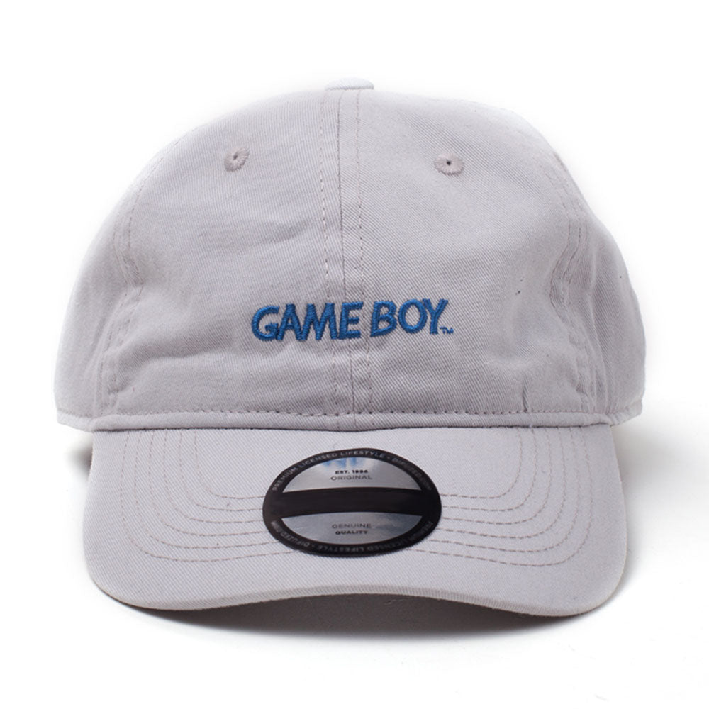 Gameboy Embroidered Logo Stone Washed Denim Dad Cap, White