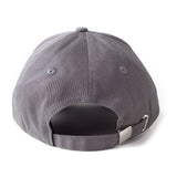 Embroidered  And Ghost Stone Washed Denim Dad Cap, Grey