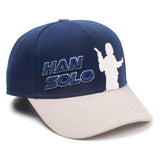 Han Solo Embroidered Logo And Silhouette Print Adjustable Cap, Blue-white