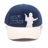 Han Solo Embroidered Logo And Silhouette Print Adjustable Cap, Blue-white