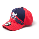 Spider-man Ps4 Embroidered Logo Print Curved Bill Cap, Red-blue