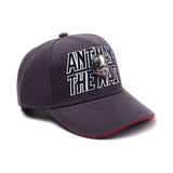 Ant-man & The Wasp Embroidered Logo With 2d Metal Helmet Badge Curved Bill Cap, Grey-red