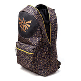 Legend Of Zelda All-over Pattern Print Backpack, Gold-black