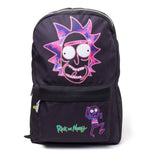 Rick's Neon Face Print Backpack, Black