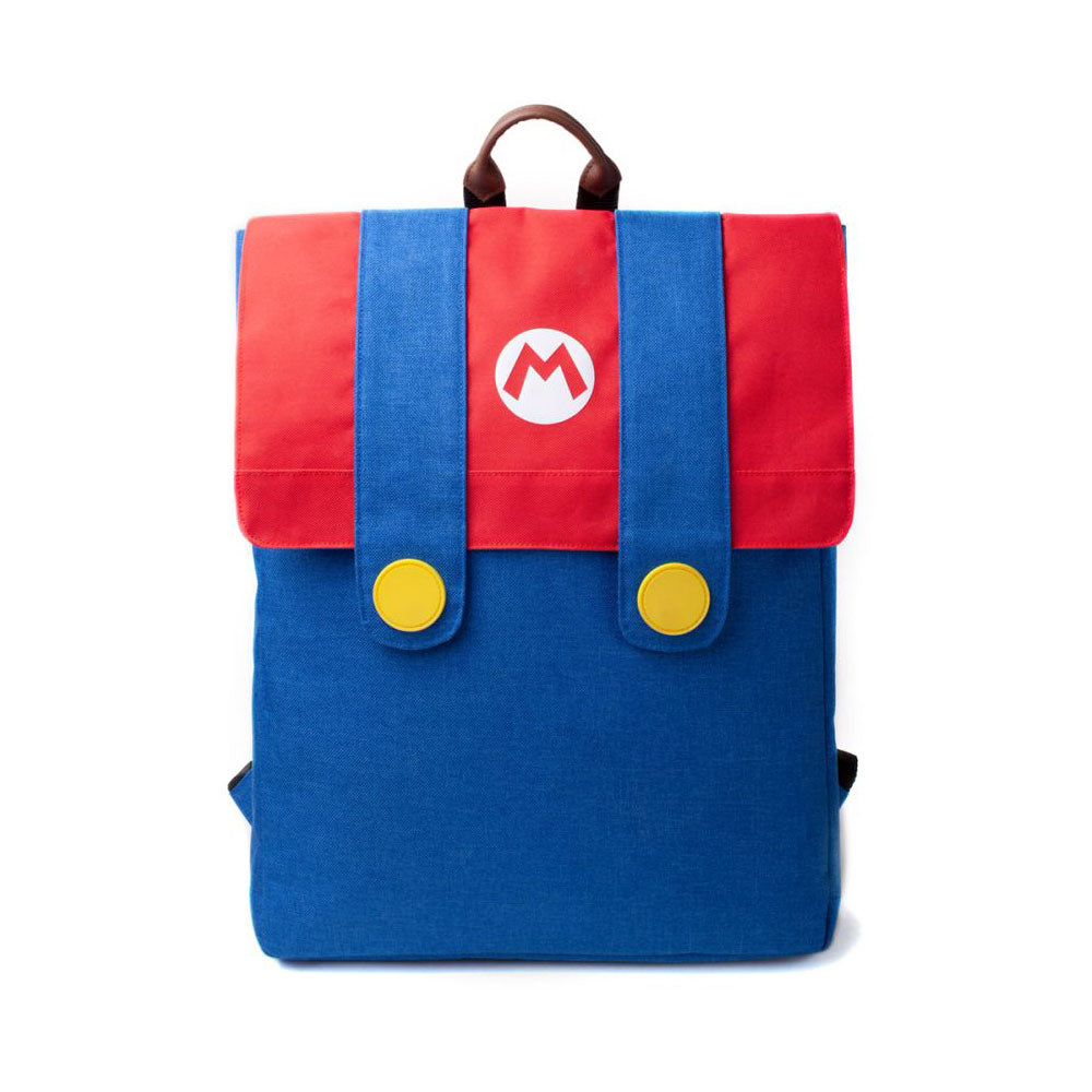 Super Mario Bros. Mario's Suit Top-loader Backpack With Dual Straps, Unisex, Multi-colour