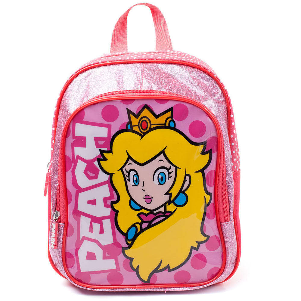 Super Mario Bros. Princess Peach Kids Backpack, Unisex, Pink-white