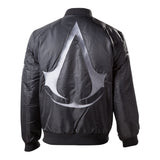 Silver Crest Logo Bomber Jacket, Male, Large, Black