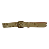 Studded Belt With Tattoo Design, Male, Large, Brown