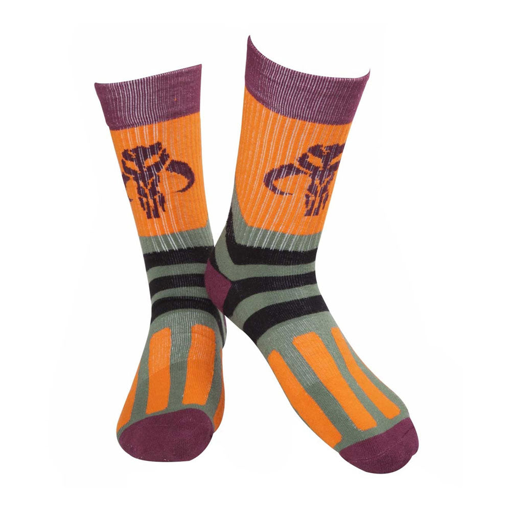 Bobba Fett Logo Crew Socks, Male, 39-42, Multi-colour