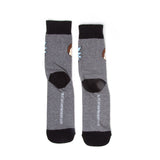 Face Crew Socks, Male, 39-42, Grey-black