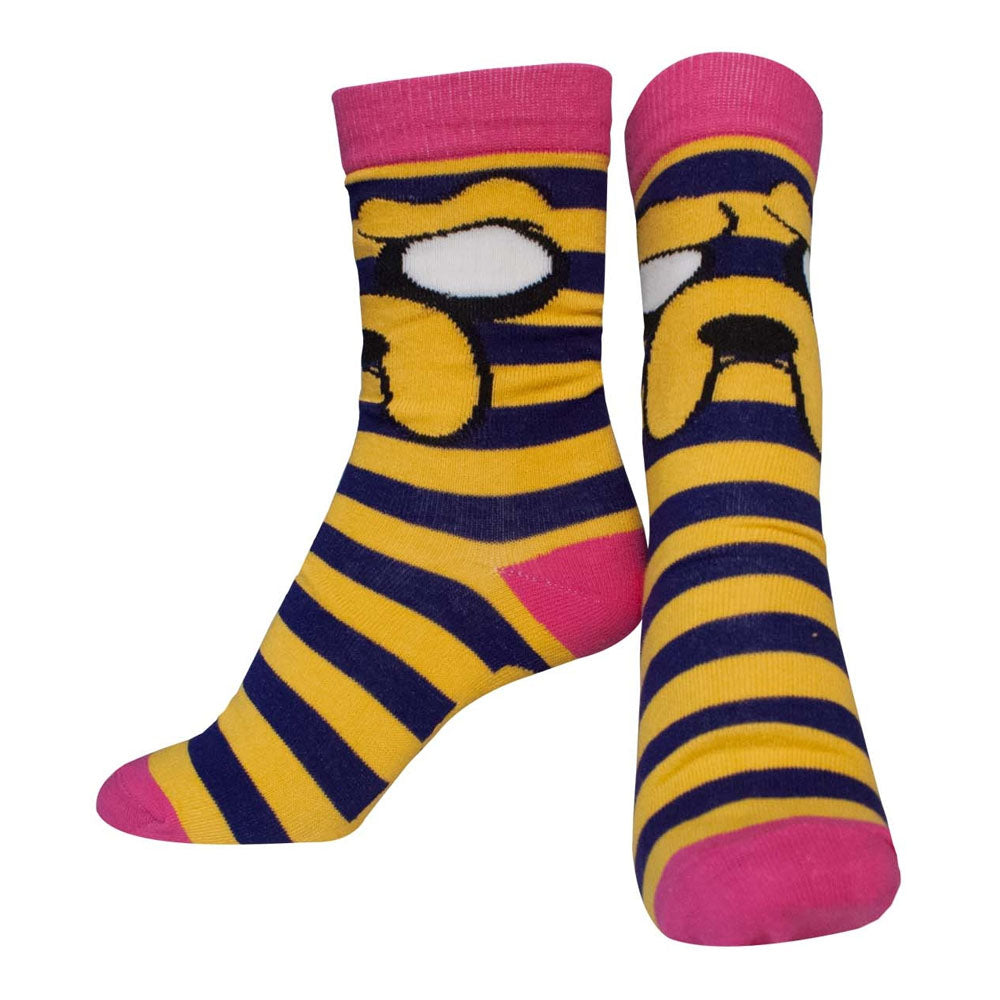 Jake With Striped Pattern Crew Socks, Female, 38-41, Multi-colour