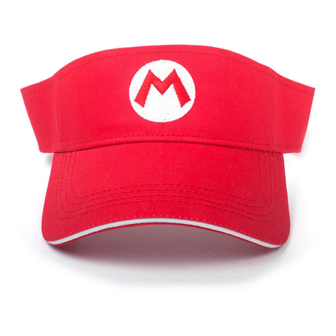 Super Mario Bros. Mario Logo Tennis Aces Visor Hat, Unisex, Red