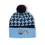 Beanie And Scarf Gift Set, Unisex, Blue-black