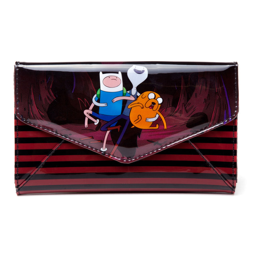 Fire Kingdom Envelope Purse Wallet, Female, Black-red