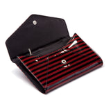 Fire Kingdom Envelope Purse Wallet, Female, Black-red