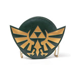 Legend Of Zelda Golden Hylian Royal Crest Purse Wallet With Attached Chain, Female, Dark Green