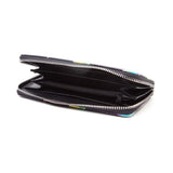 All-over Print Wallet Purse With All-round Zip, Female, Black