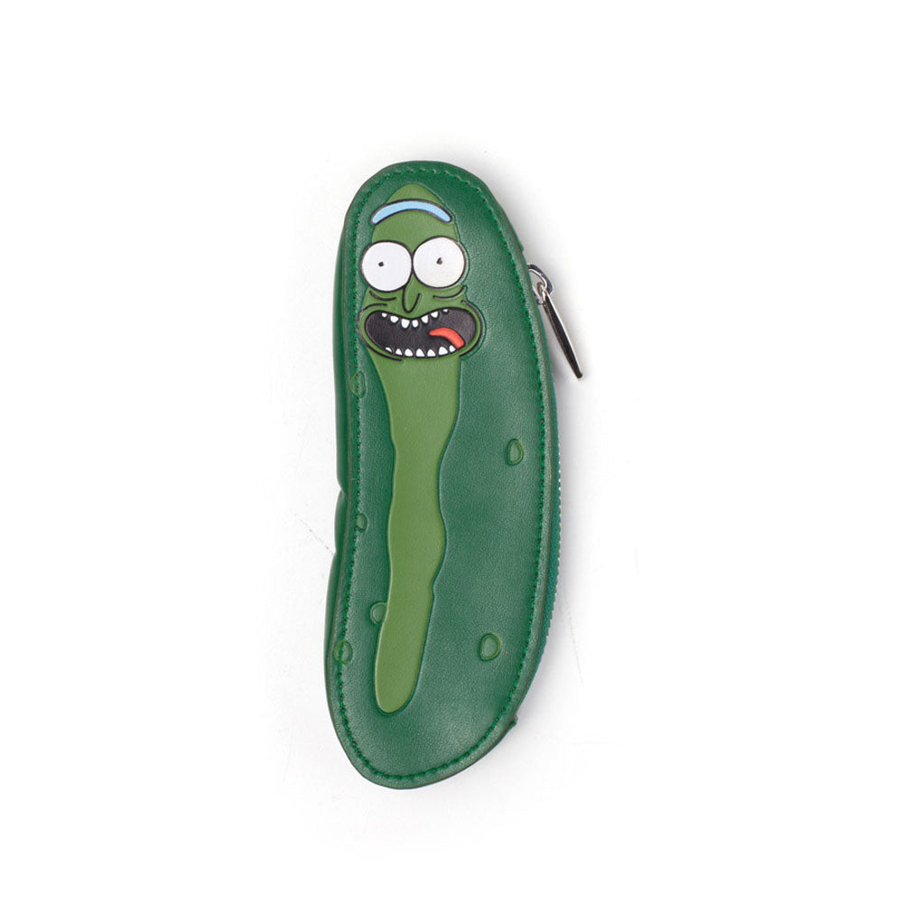 Pickle Rick Shaped Coin Purse, Green