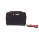 Ladies Zip Around Coin Purse, Female, Black-red