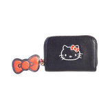 Ladies Zip Around Coin Purse, Female, Black-red