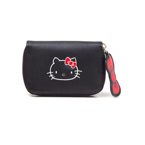 Ladies Zip Around Coin Purse, Female, Black-red