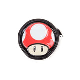 Super Mario Bros. Red Mushroom Shaped Zipped Coin Pouch Purse Wallet, Female, Multi-colour