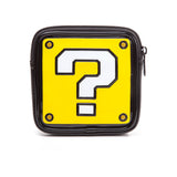 Super Mario Bros. Question Mark Shaped Zipped Coin Pouch Purse Wallet, Female, Yellow