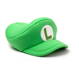 Super Mario Bros. Shaped Curved Bill Cap With Luigi Logo, Green