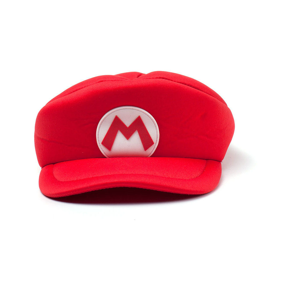 Super Mario Bros. Kids Mario Logo Curved Hat, Red