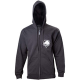 V Diamond Dogs Zipper Hoodie, Male, Small, Black