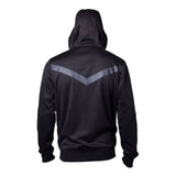 Black Panther Logo Full Length Zipper Hoodie, Male, Extra Extra Large, Black