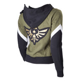 Legend Of Zelda Royal Crest Full Length Zip Hoodie, Female, Large, Multi-colour