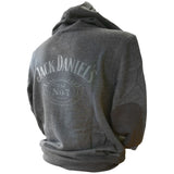 Old No. 7 Brand Logo Full Length Zipper Hoodie, Male, Small, Grey