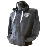 Old No. 7 Brand Logo Full Length Zipper Hoodie, Male, Small, Grey