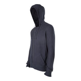 Embroidered Style Full Length Zipper Hoodie, Male, Extra Extra Large, Black