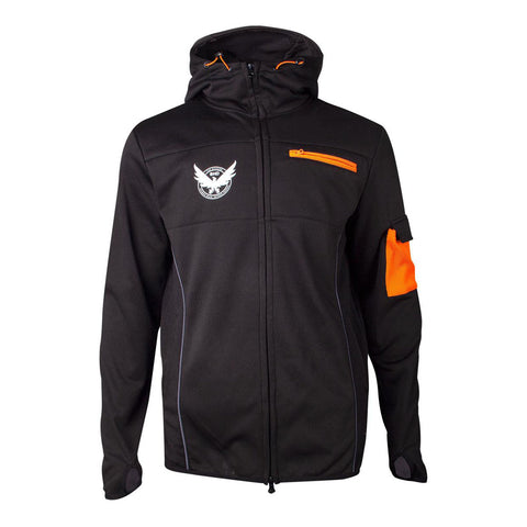 Tom Clancy's  M65 Operative Full Length Zipper Hoodie, Male, Small, Black-orange