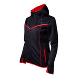 Odyssey Technical Dark Full Length Zipper Hoodie, Female, Extra Extra Large, Black-red