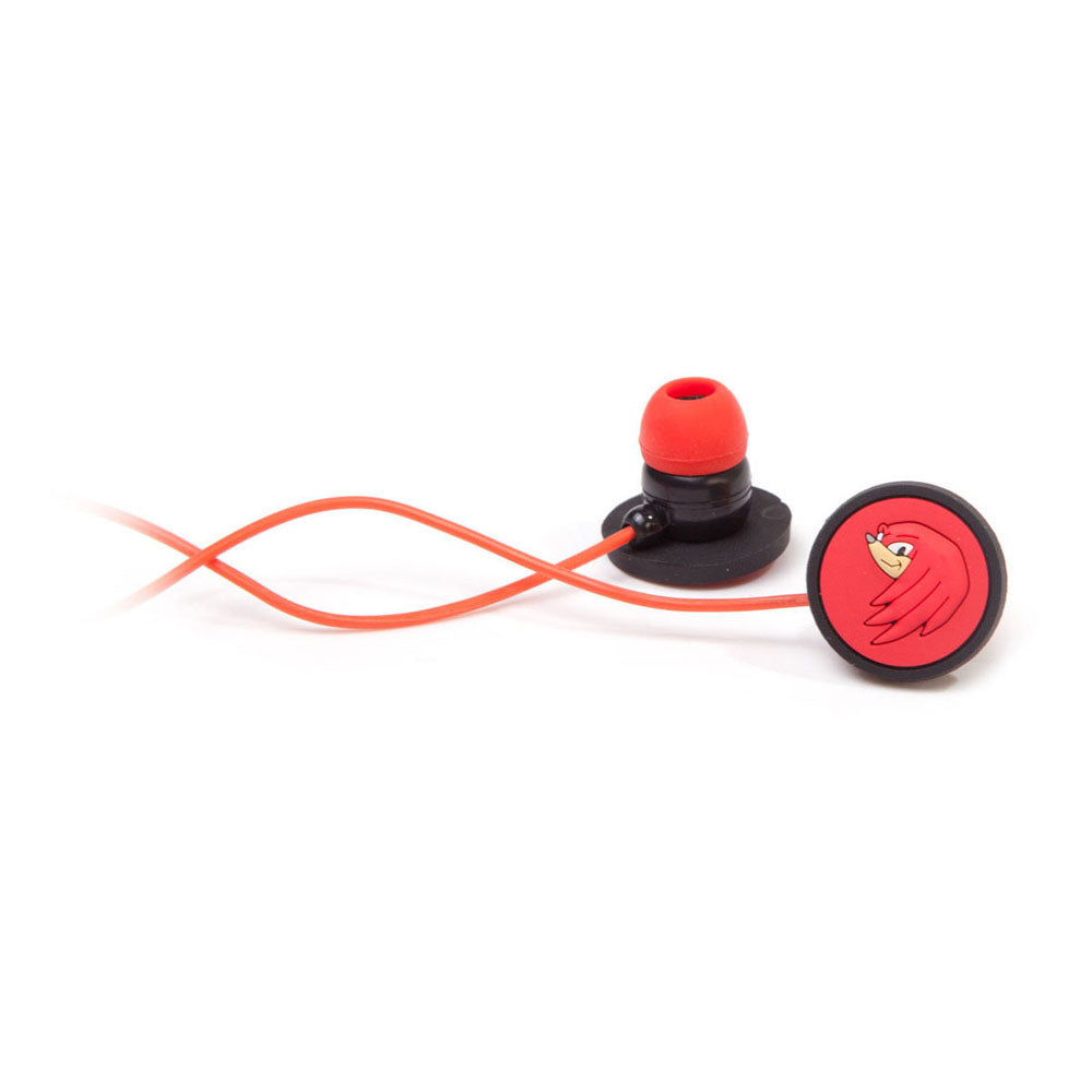 Sonic The Hedgehog Knuckles Earbuds Earphones, Black-red