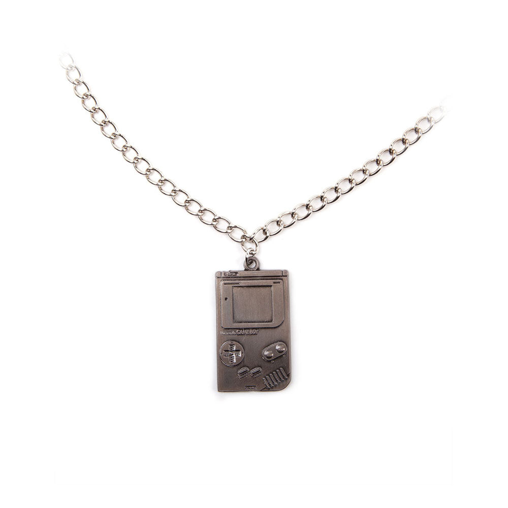 Super Original Gameboy Metal Twisted Link Chain Pendant Necklace, One Size, Silver